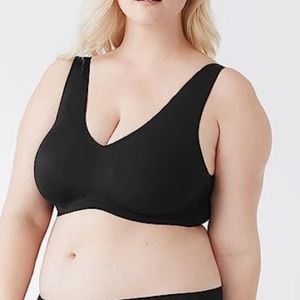 True & Co True Body Lift V Neck Bra Bralette Black 2X